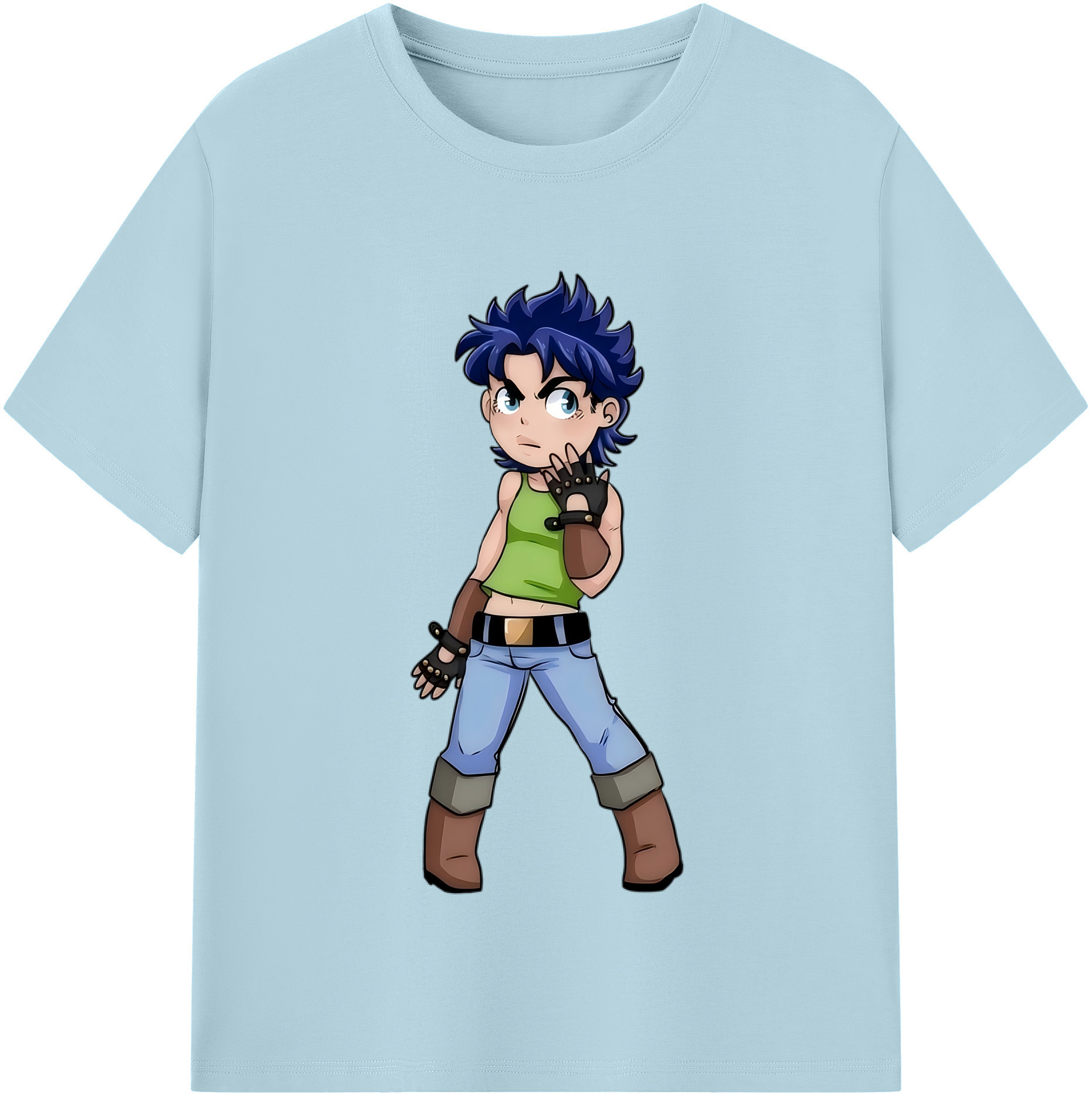 （画像用） ジョジョの奇妙な冒険 広瀨康一 JoJo's Bizarre Adventure Hirose Koichi 綿100％半袖Tシャツ（フロントプリント）